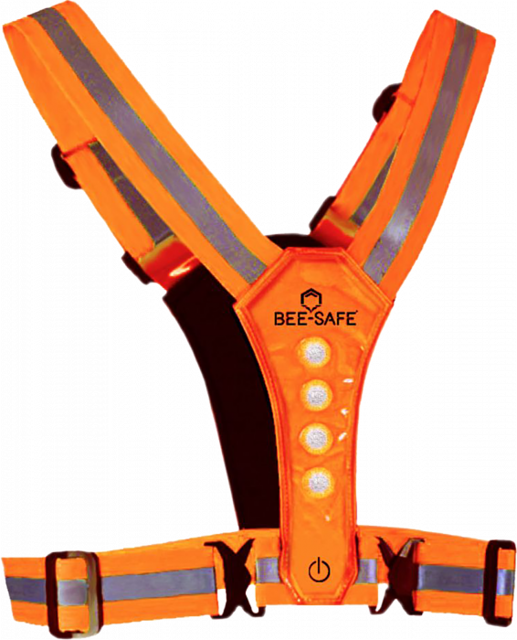 Bee-Safe - Løbebelte Med Led Lys - Orange
